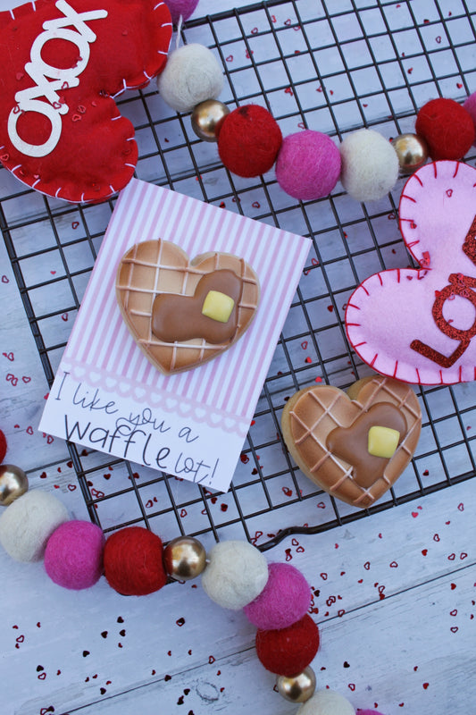 I Like You a Waffle Lot Mini Cookie card
