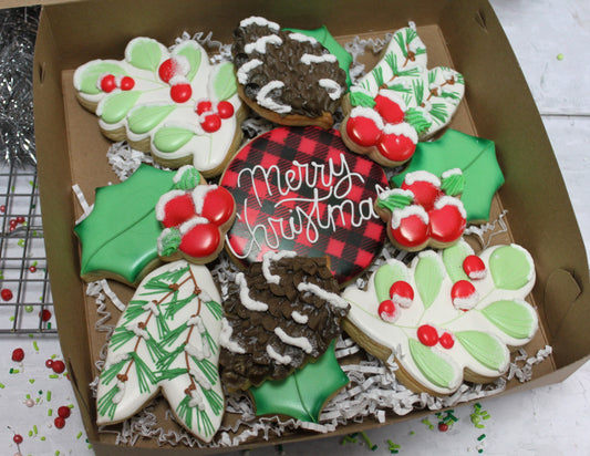 Large Wreath Cookie Platter